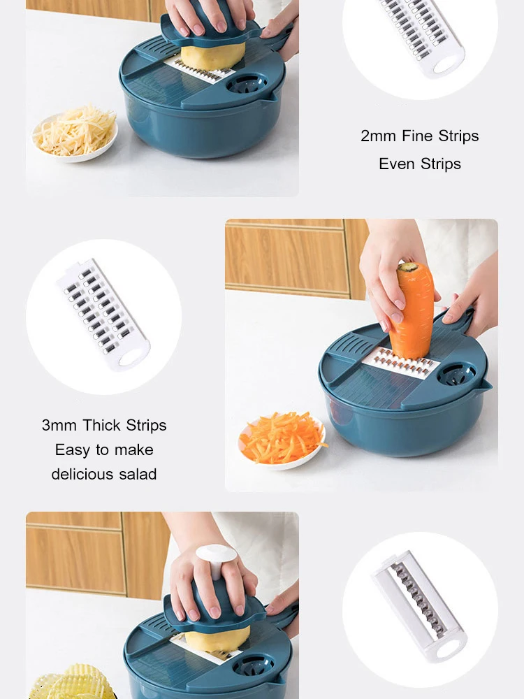 Kitchen Tools Vegetable cutter 12-piece set household potato radish grater kitchen slicer Radish Rotating Shredder Grater | Дом и сад
