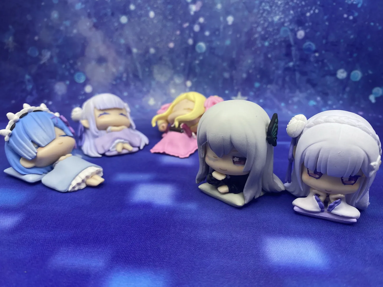 

Re:Life In A Different World From Zero Gashapon Toys Emilia Rem Beatrice Creative Q Version Action Figure Model Ornament Toys