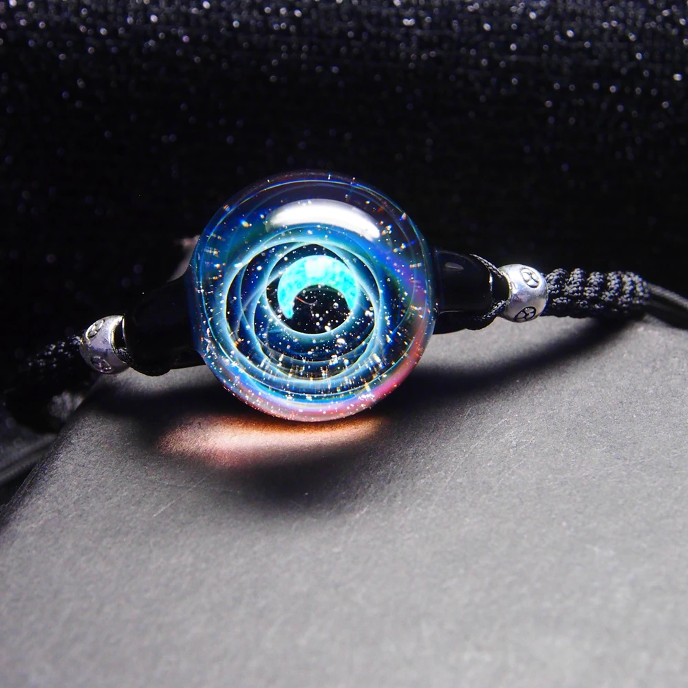 necklace 9 Вселенная планеты стеклянные браслеты из бисера и браслеты галактика модные ювелирные изделия галактика солнечной системы браслет для женщин Рождество - Окраска металла: necklace 9