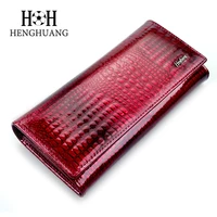 hh women wallets and purses luxury brand alligator long genuine leather ladies clutch coin purse female crocodile cow wallet
