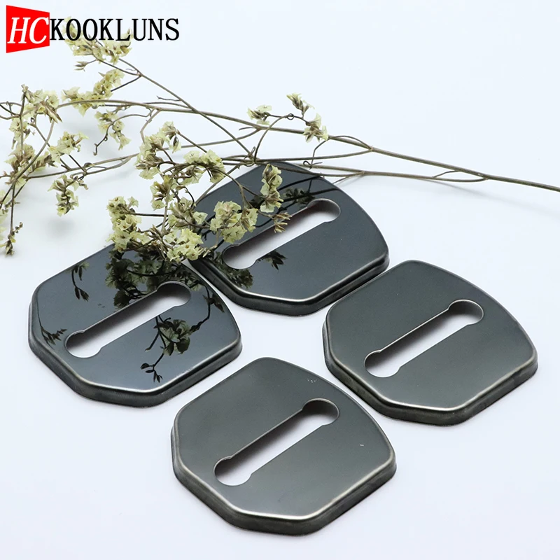 4 шт. авто чехол из нержавеющей стали Защитная крышка стальной дверной замок