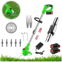 24v electric lawn mower cordless grass trimmer auto release string cutter 3000mah li ion battery garden tools trimming machine