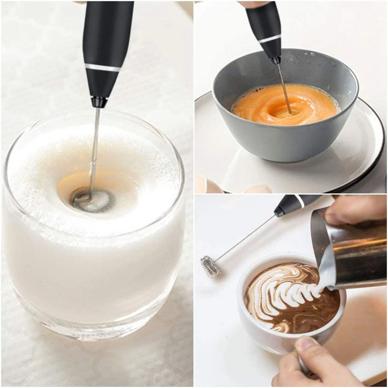 

Rechargeable Milk Frother Handheld Electric Foam Maker ,3 Speed Adjustable Mini Blender for Bulletproof Coffee,Black