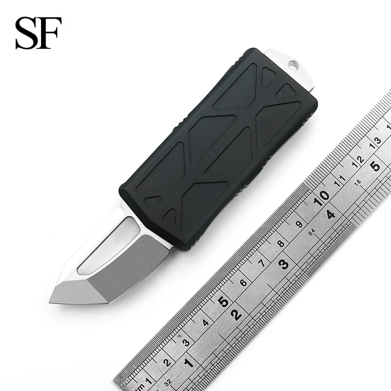 

SF New 5.6 "Flying Fish OTF Outdoor Tactical Knife High-End Quality Aluminum CNC D2 Steel Send Titanium Alloy Pendant