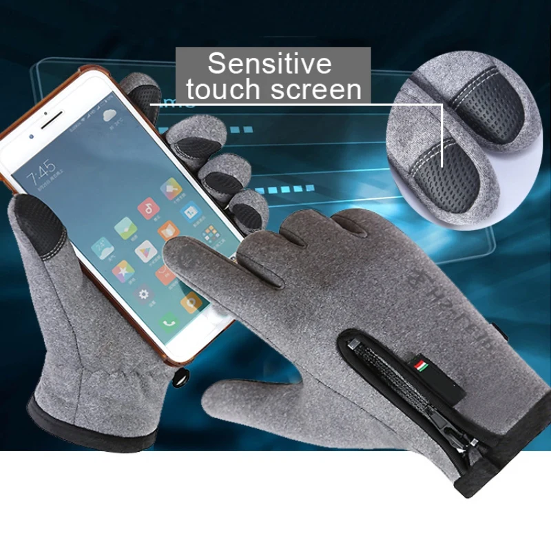 Зимние мотоциклетные перчатки для езды на велосипеде катания лыжах с сенсорным