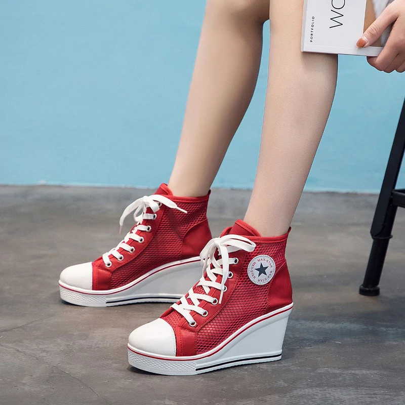 SheERA/Летняя обувь Женская повседневная Модная на танкетке Цвет черный белый