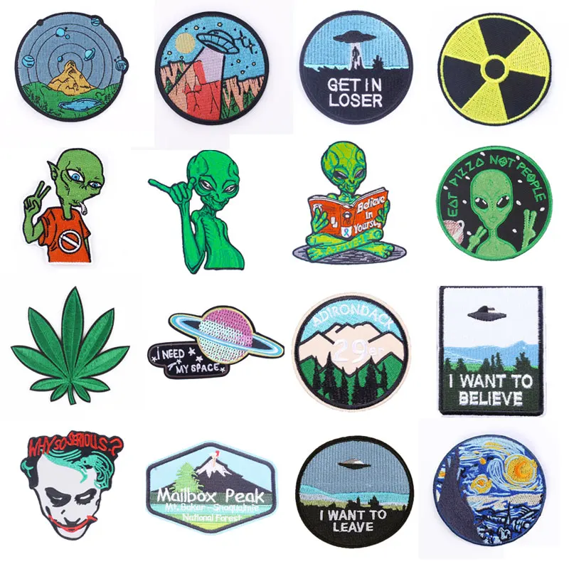 Чужой нашивка с НЛО заплаты заплата вышивки для одежды наклейка швейных Патчи DIY