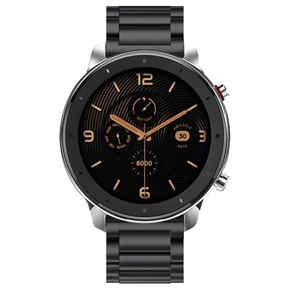 Amazfit 47 мм GTR Универсальный сменный Браслет из нержавеющей стали ремешок 22 мм ремешок для Xiaomi Huami Amazfit GTR