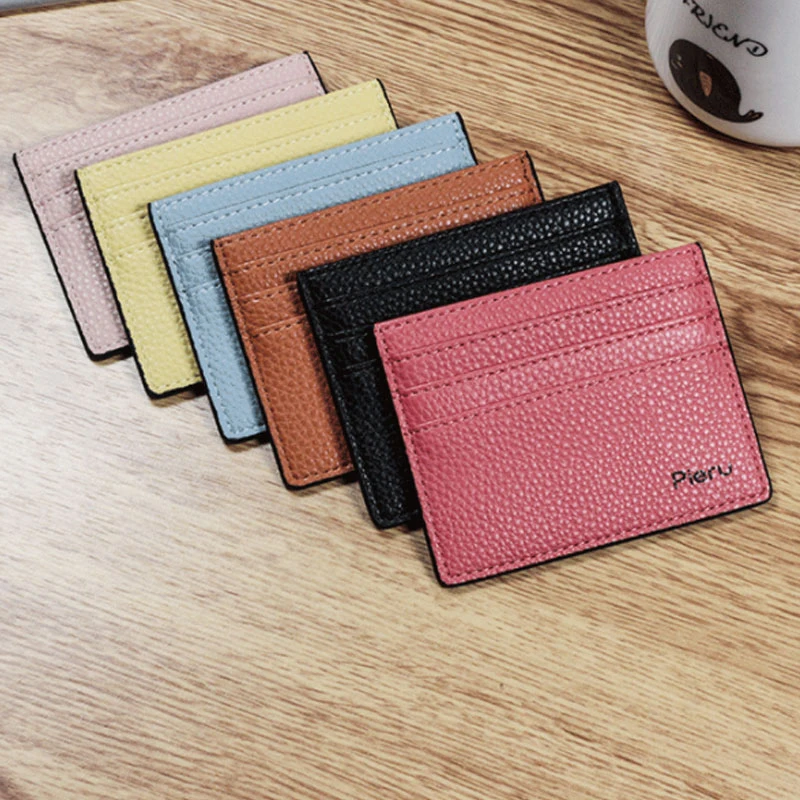 

Fashion Pu Leather Id Card Holder Slim Bank Credit Card Case Women Men Ultra-Thin Business Card Bag Mini Wallet Coin Purse