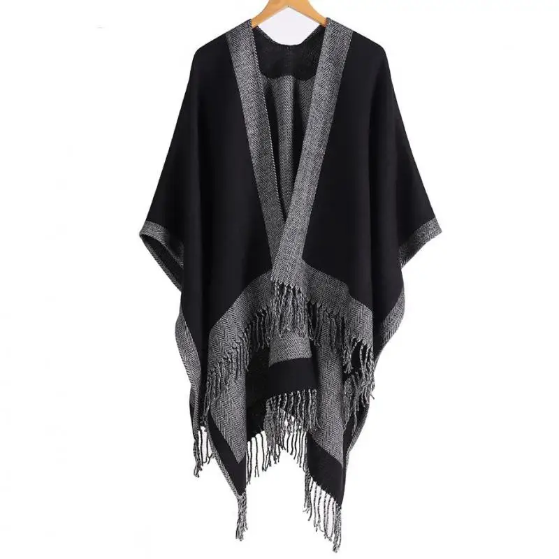 

Women Tassels Shawls Oversize Pashmina Artificial Cashmere Muffler Cape Thick Bufanda Winter Warm Poncho Pallium Muslim Hijab