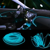 jurus universal 2pcs 1m2m3meter auto backlight car led strip interior flexible neon light tube decoration glow led wire lamp