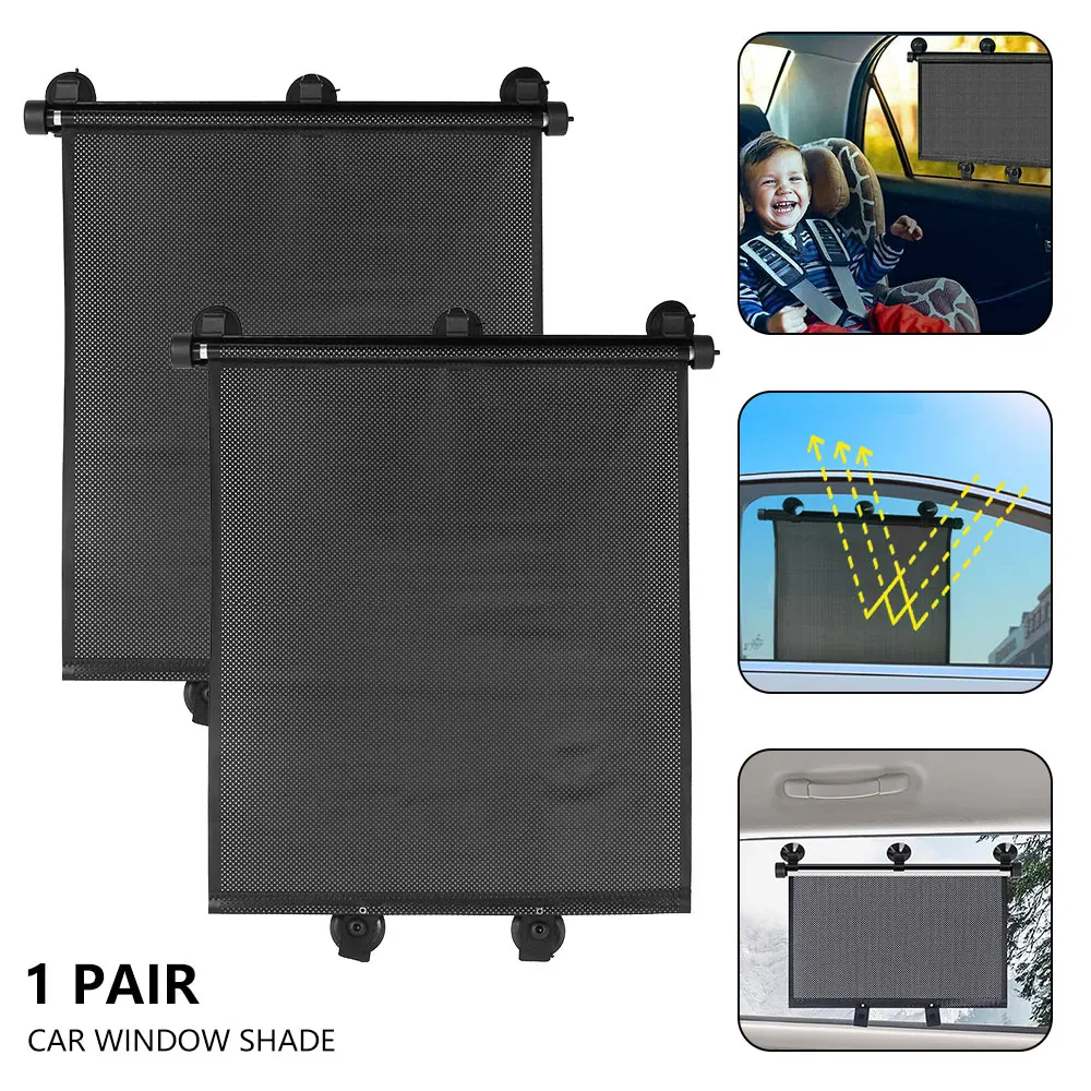 

Durable Car Sun Shade Side Window Cover Automatic Roller Car Telescopic Retractable Block Automotive Sun Insulation Sunshade