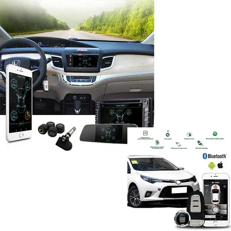 Tpms сенсор Bluetooth Android система контроля давления в шинах + бесключевая Система