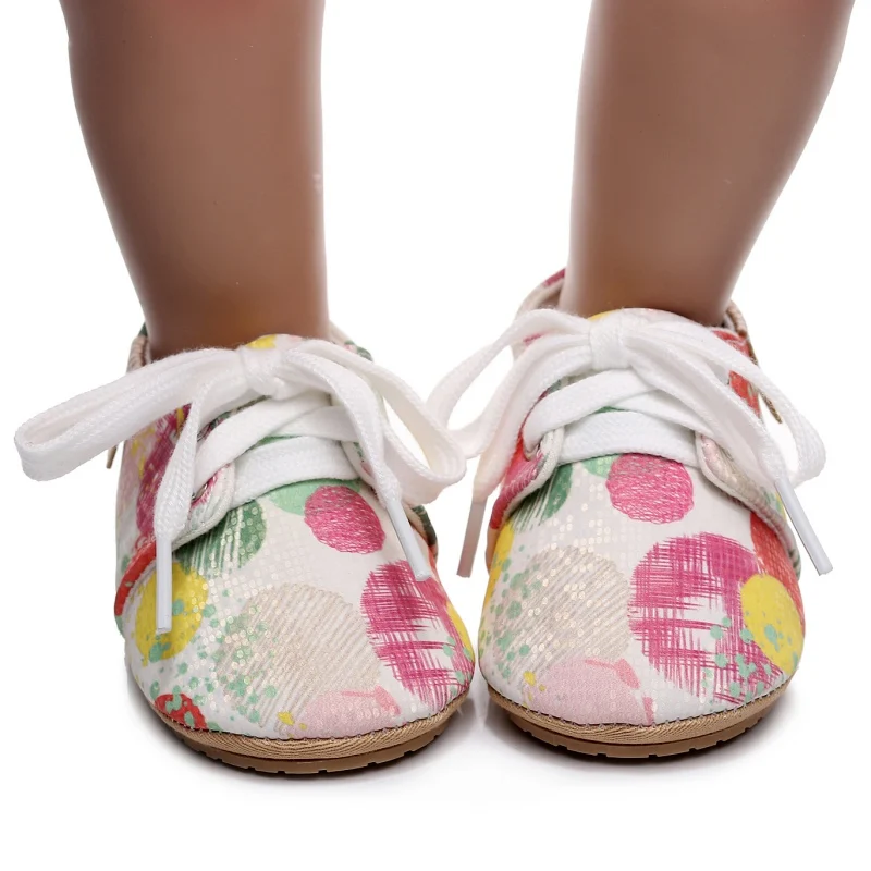 

Baby Girl Boy Print Pattern Soft Sole Anti-skid Toddler Sneaker PU Shoes Casual First Walker Shoes 0-24Months