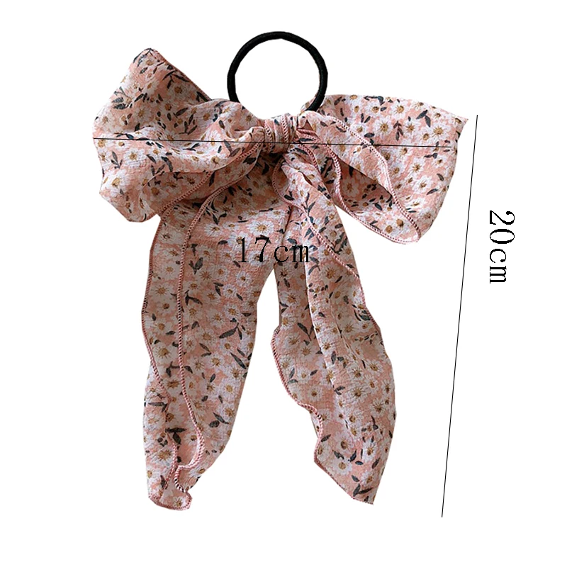 

New Bohemian Print Elastic Hair Bands For Women Girls Solid Color Scrunchies Headband Hair Ties Ponytail Holder Hair Accessories