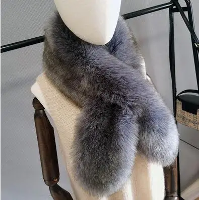 Осенне-зимний мужской и женский шарф из искусственного меха лисы енота кролика