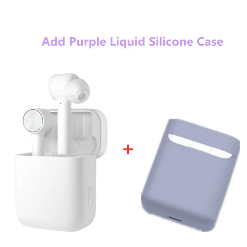 add liquid purple Xiaomi Air TWS гарнитура Bluetooth True беспроводные стерео наушники ANC переключатель ENC автоматическая пауза управление нажатием Беспроводная зарядка - Цвет: add liquid purple