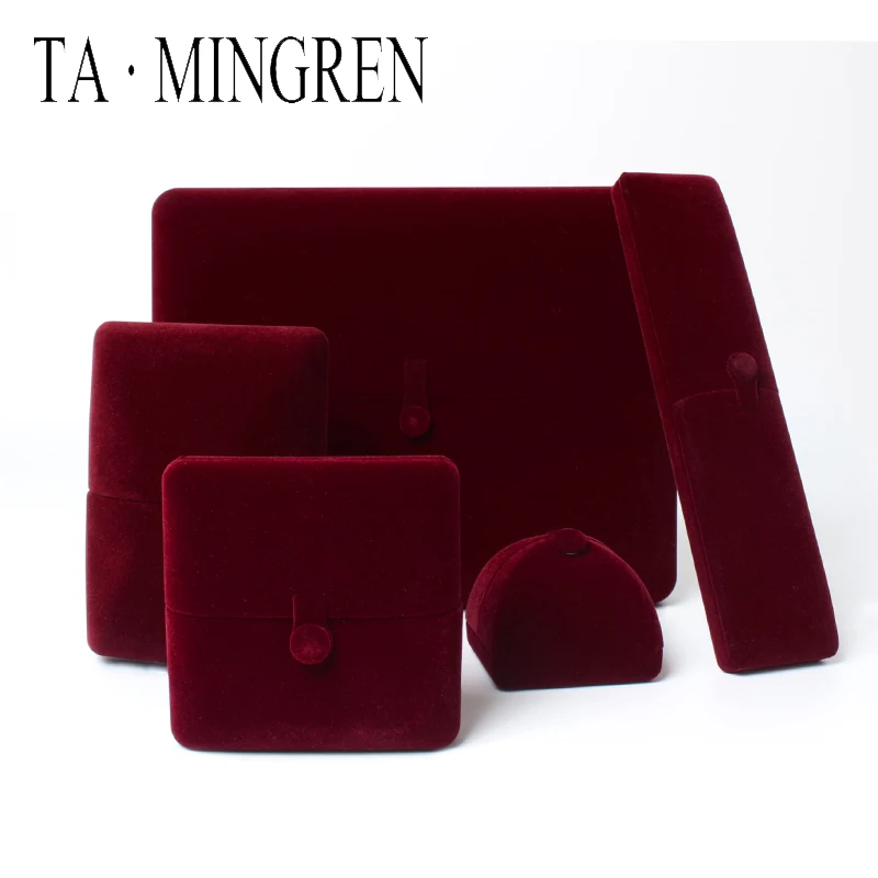 New product multi-function luxury senior velvet fashion jewelry ring pendant necklace box birthday holiday gift multi-spec