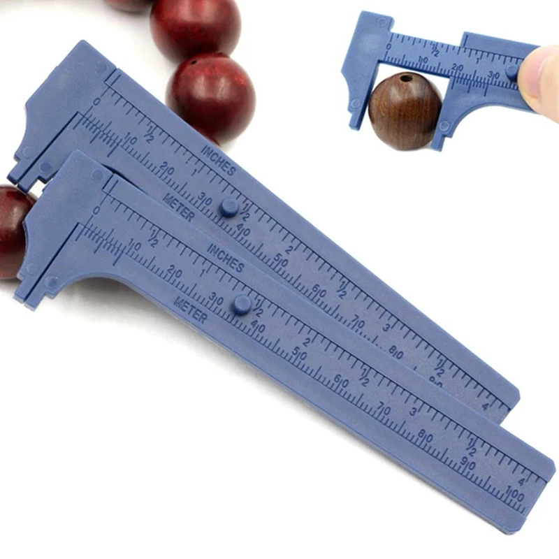 

100mm Mini Plastic Sliding Vernier Caliper Gauge Measure Tool Ruler Micrometer Accurate Measurement For DIY Jewelry Making Tools
