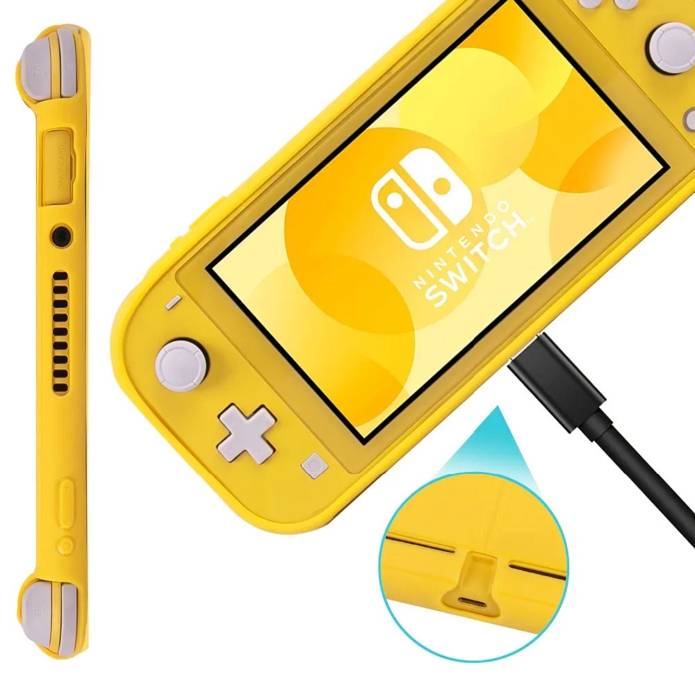 Мягкий ТПУ чехол CHINFAI для shand Switch Lite эргономичный Нескользящий Резиновый защитный чехол-подставка для NS Switch Lite мини-консоль