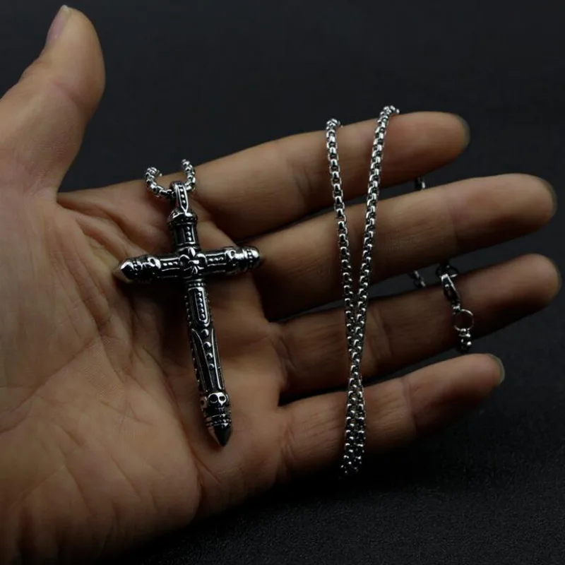 Ожерелье из титановой стали с крестом Портативные Инструменты для повседневного