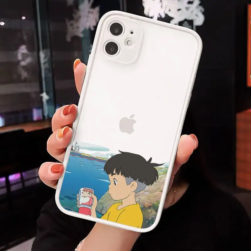 

Japan anime Ponyo on the Cliff Phone Cases matte transparent For iphone 7 8 11 12 plus mini x xs xr pro max cover
