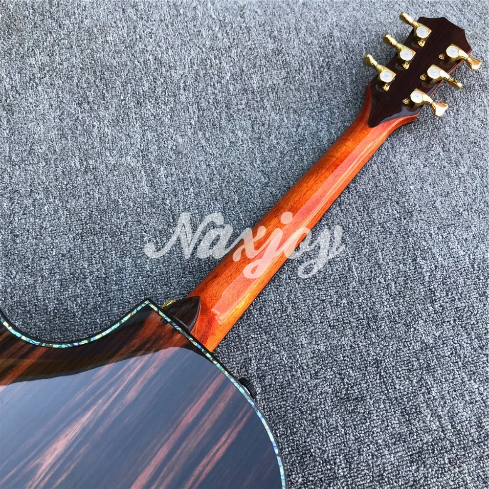 Фабрика на заказ Chaylor Cocobolo PS14 Акустическая гитара, настоящая инкрустация абалона гриф из черного дерева, твердая кедровая Акустическая гитара