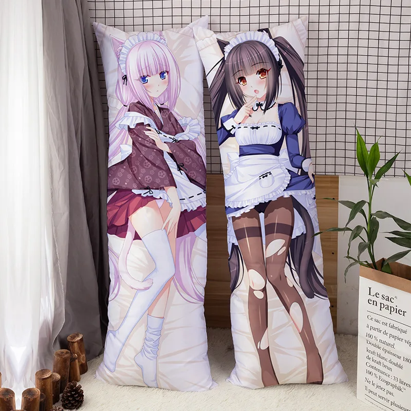 

Anime Chocola Vanilla NEKOPARA Dakimakura Hugging Body Pillow Case Otaku Fullbody Pillow Cover Home Bedding Gift