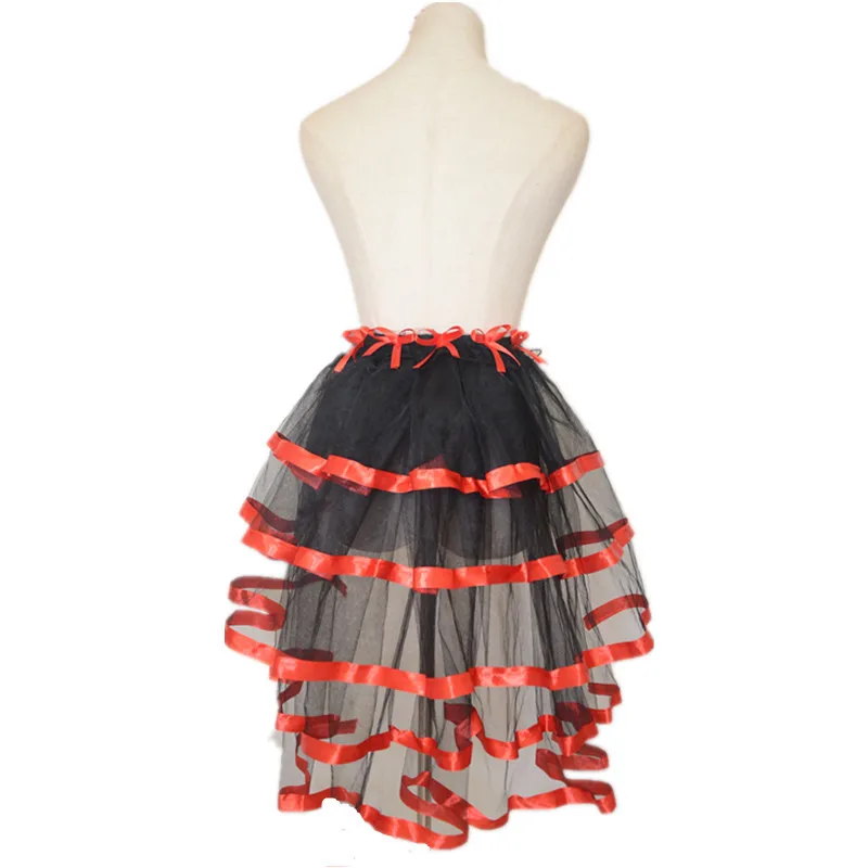 Фатиновая юбка Burlesque черная сетчатая накидка в стиле стимпанк с многоярусными