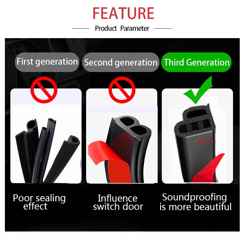 DIY автомобильные аксессуары 3 м BL резиновое уплотнение типа ленты для