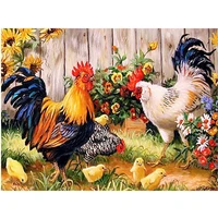 cock chicken pattern full drill diy 5d diamond painting for adults kids diamond embroidery cross stitch gift home wall decor