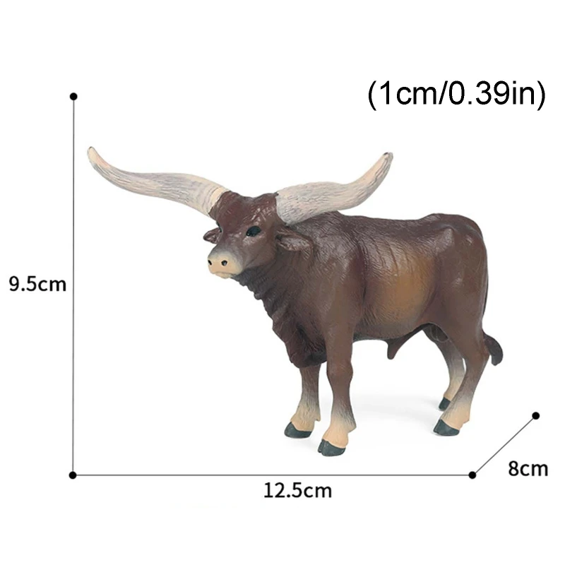 

Simulation Buffalo Bull Figure Farm Animal Model Miniature Garden Decoration Accessories Kids Educational Gifts Collection Toys