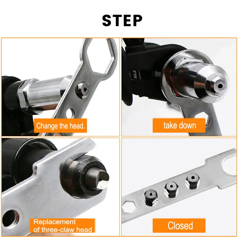 Набор клепок Электрический заклепочный пистолет гайковерт аксессуары для