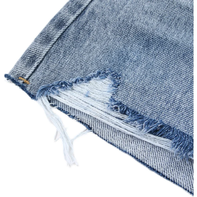 

High Waist Wide Leg Hole Denim Shorts For Women 2021 Summer New Arrival Streerwear Korean Style Loose Korean Style Bermuda Short