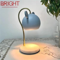 bright modern creative table lamp cartoon marble candle desk light led for home bedroom decoration