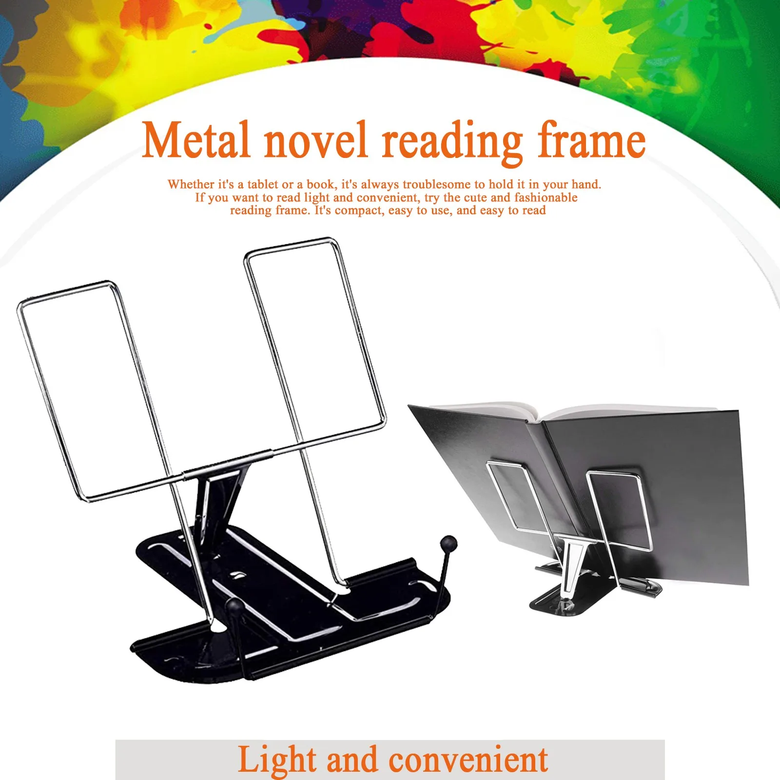 

Portable Reading Book Stand Document Holder Desk Adjustable Durable Angle Foldable Book Stand Display Stand School Supply New