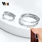 Vnox минималистский серьги-кольца из металла для женщин, молоток текстуры круг из нержавеющей стали панк серьги, моделькомплекты детской одежды Ювелирные изделия