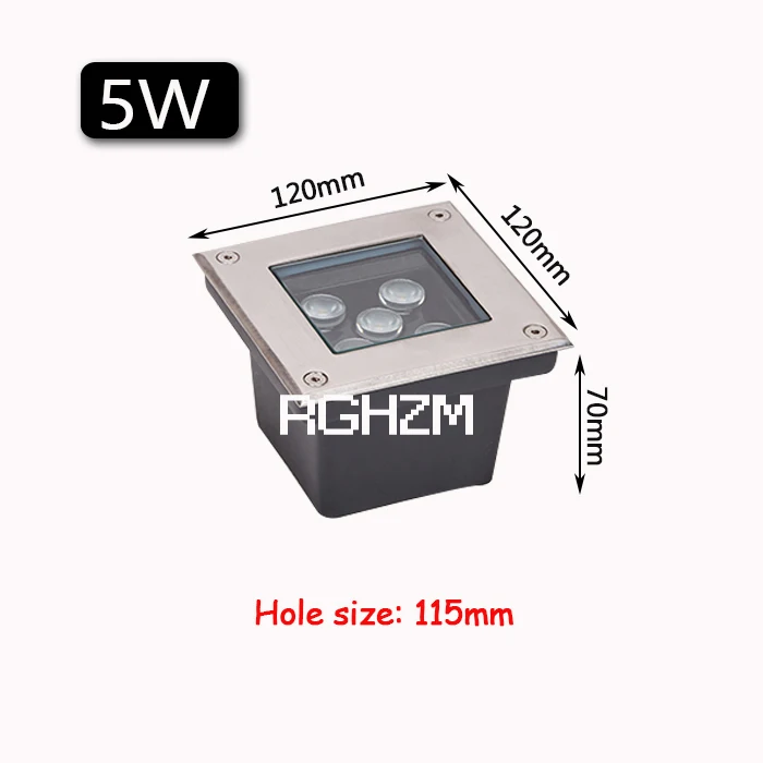 

Водонепроницаемый IP68, 1 Вт, 3 Вт, 4 Вт, 5 Вт, 6 Вт, 9 Вт, Квадратный светодиодный уличный напольный светильник, украшение для подземного сада, светодиодные скрытые лампы AC85-265V 12 В постоянного тока