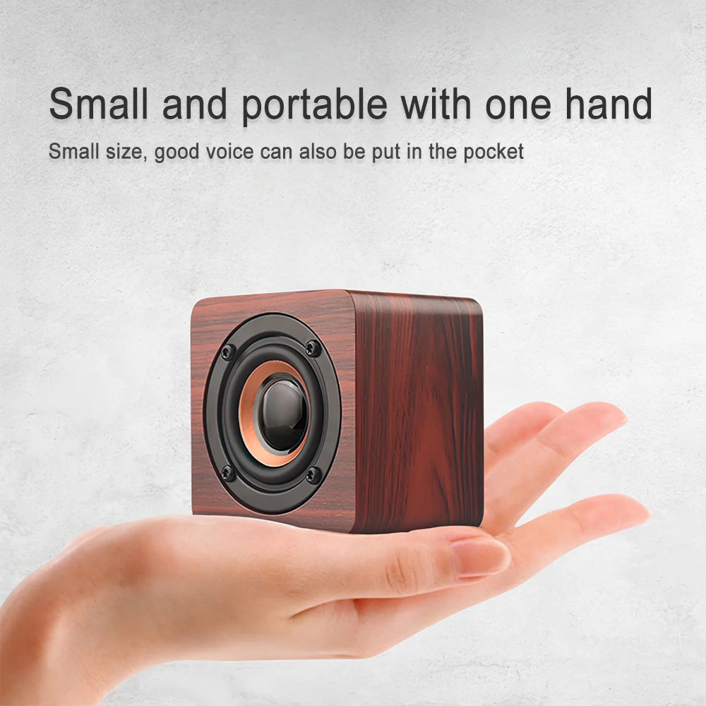 

Home Outdoor Sports Long-lasting Portable Portable Speaker Bluetooth Wooden Retro Mini Fully Compatible Subwoofer
