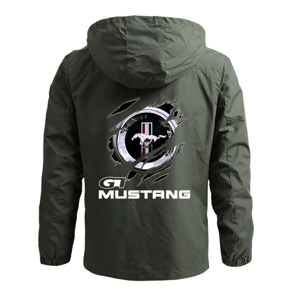 

2021 Creative Design Mustang Mens Comfortable Printing Zipper Custom Movement Fitness Windproof Style Fashion Jackets
