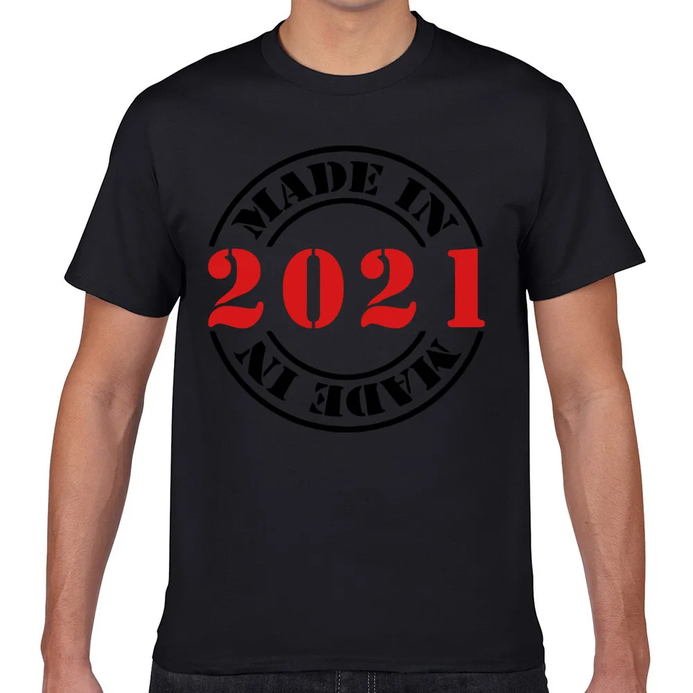 

Tops T Shirt Men made in 2021 Casual Black Geek Print Male Tshirt