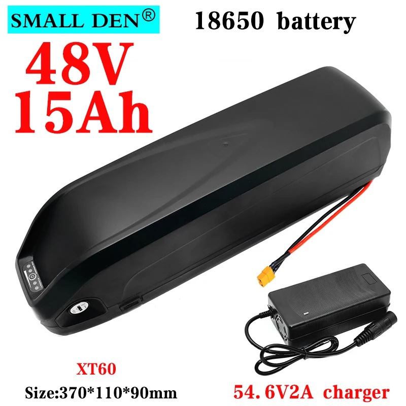 

48V 15Ah 18650 Lithium Battery pack Hailong ebike Battery 500-1000W Electric Bicycle 54.6v Bike conversion kit Bafang+2A Charger