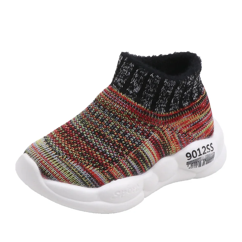 Детская зимняя обувь новинка для мальчиков и девочек бархатные теплые хлопковые