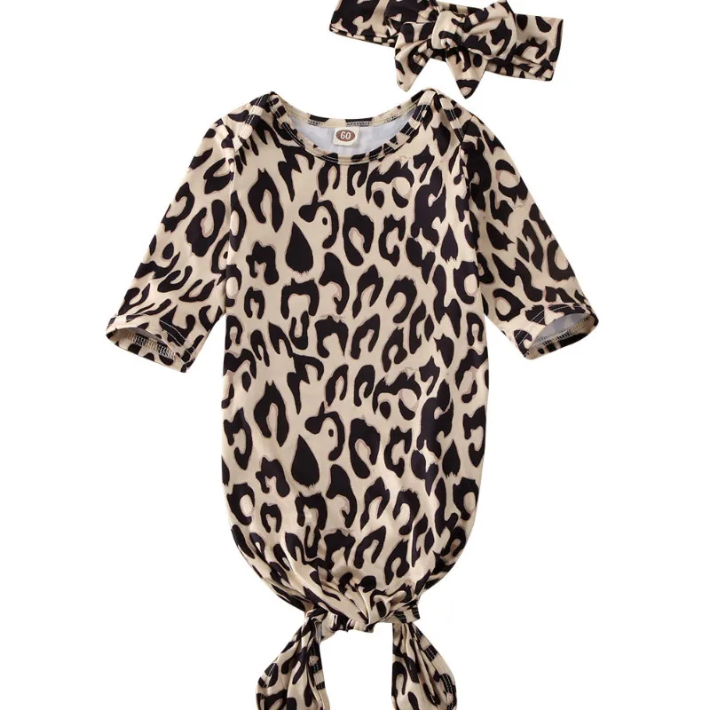 Emmababy детский спальный мешок с леопардовым принтом длинным рукавом одеяло для