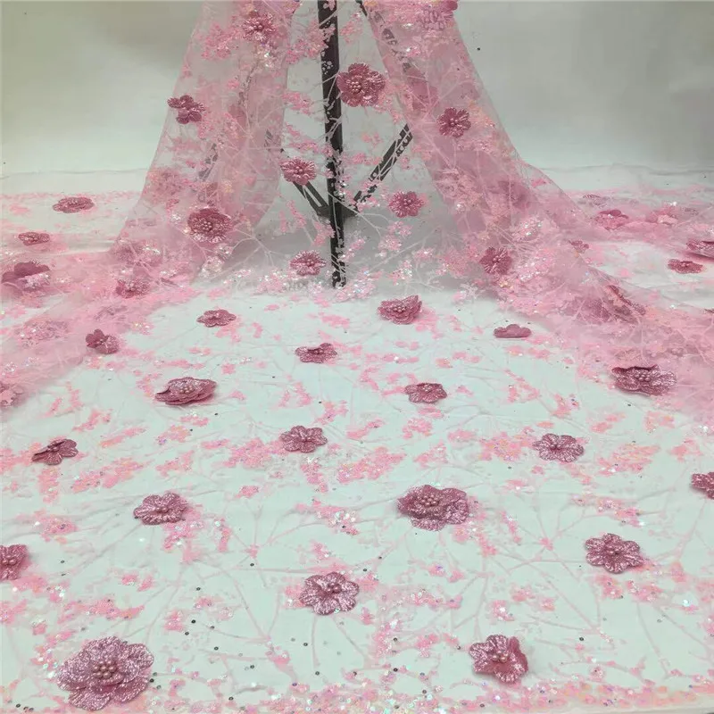 Красные африканские бусины кружевная ткань высокое качество французский тюль