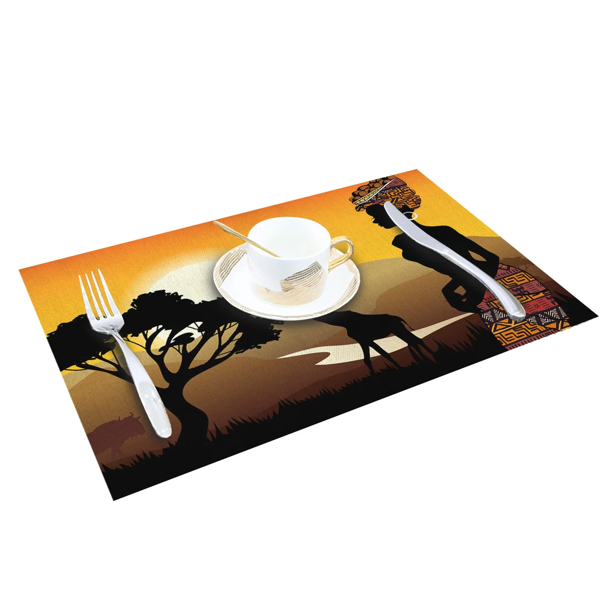 4/6 шт./комплект салфетки для стола с принтом жирафа | Дом и сад