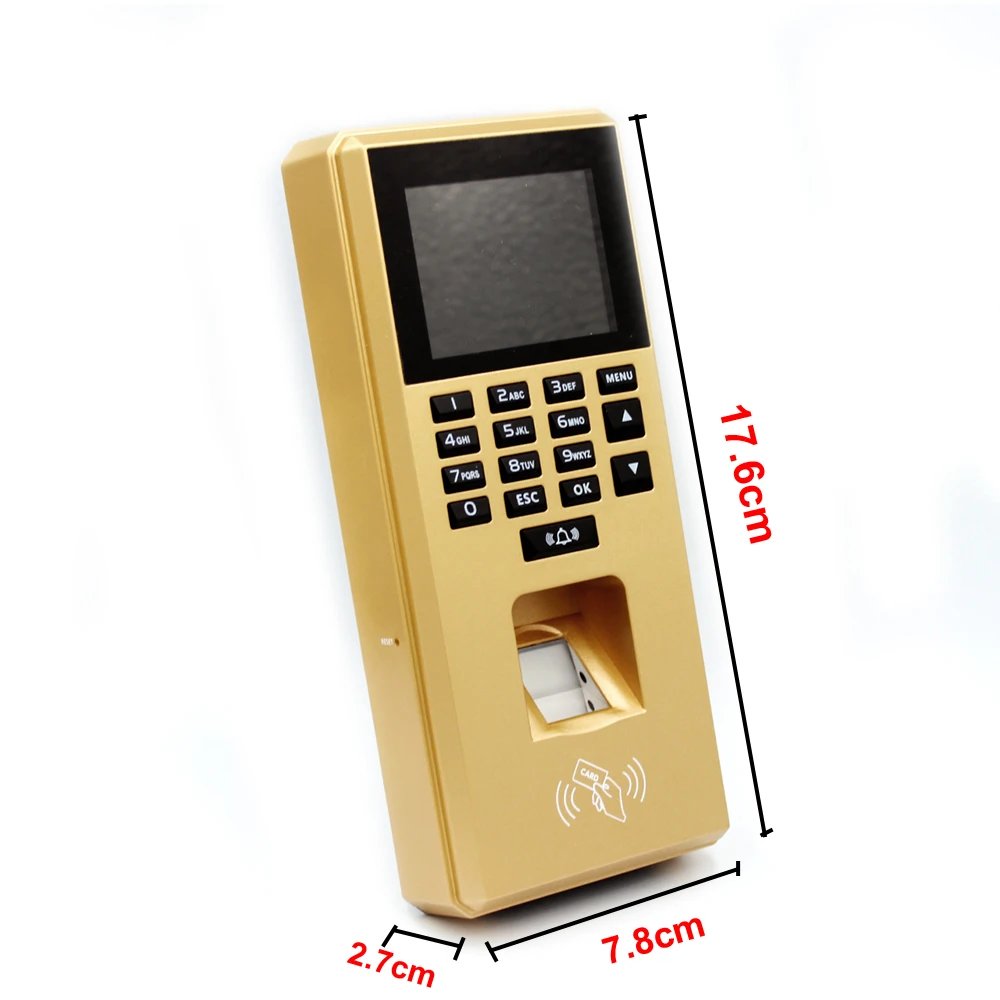 2.4 inch 1600 User TCP/IP USB Fingerprint Time Attendance Recorder Employee With RFID Keypad Access Control System | Безопасность и