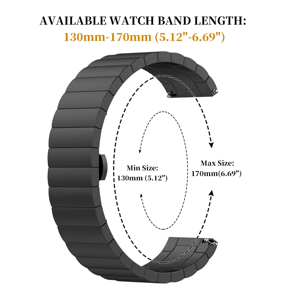 

Link Bracelet Strap for Samsung Galaxy Watch 3 45mm Metal 22mm Watch Band for Galaxy Watch 46mm Gear S3 Huawei Watch Gt Strap