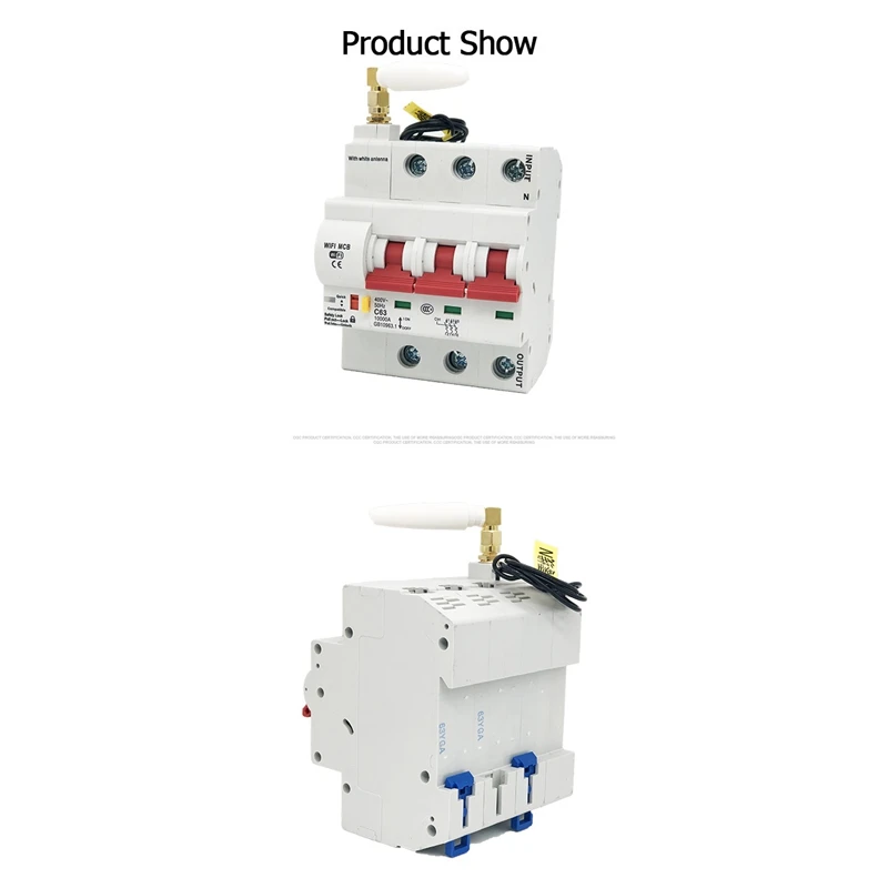 

3P Smart Circuit Breaker Wifi Smart Switch Large Heavy Current 63A App Control otica Home Automati