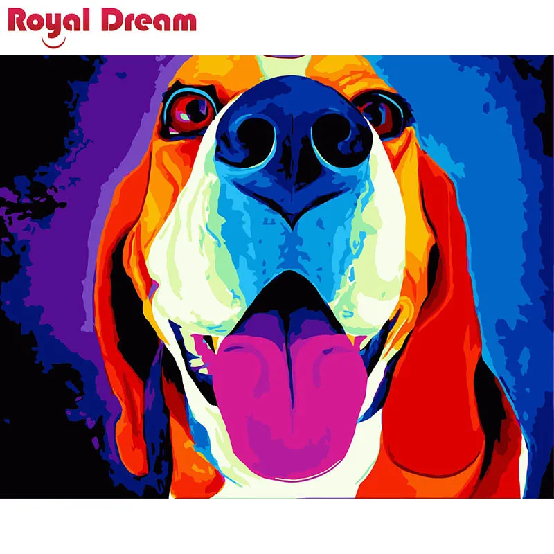 Краска для рисования по номерам на холсте Собака|Рисование и каллиграфия| |